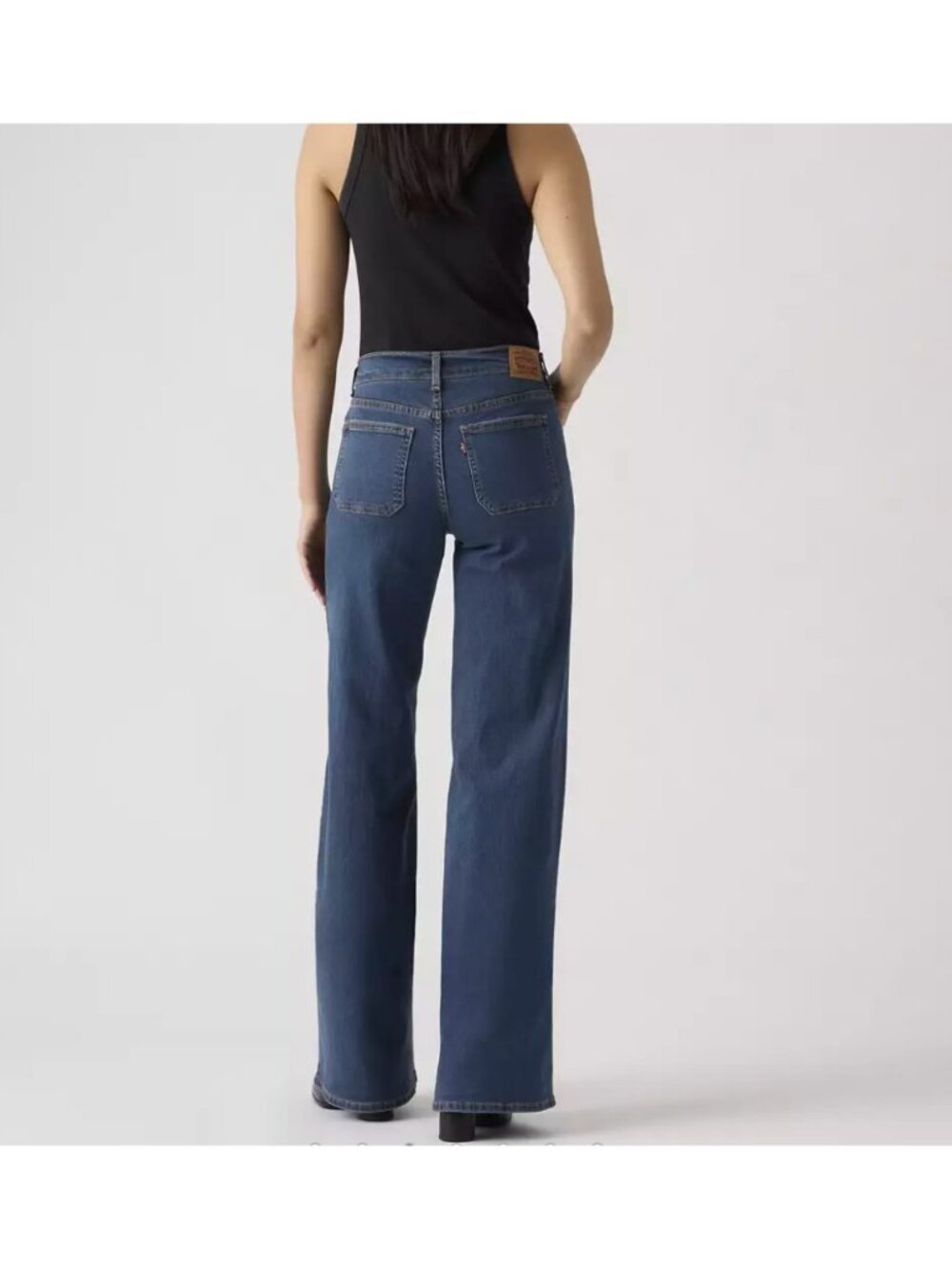 New Levi's 28x32 318 Seamed Wide Leg Women's Jeans Is It Denim Dark Wash - Picture 3 of 6